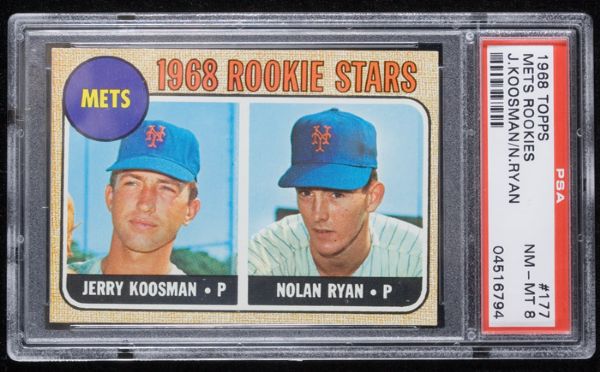 1968 Topps #177 Nolan Ryan Rookie PSA 8 NM-MT 
