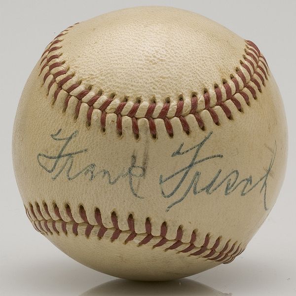 Frank Frisch Single Signed Baseball