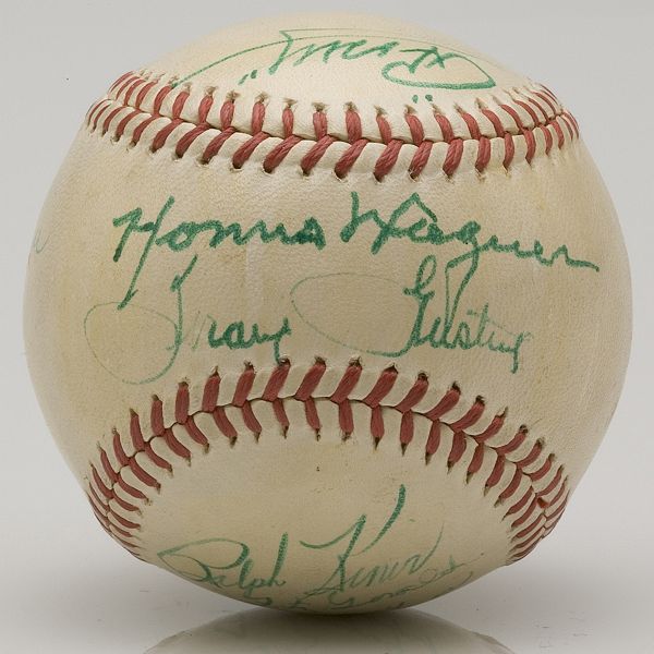 Ball Signed by Honus Wagner, Ralph Kiner and Others  