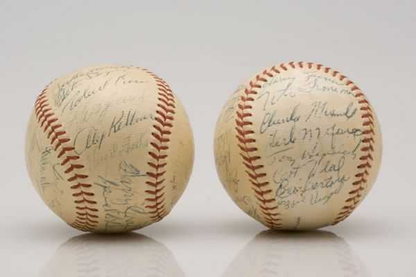Group of Four Autographed Baseballs