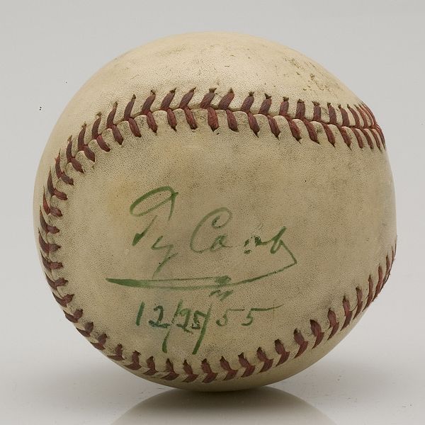 Ty Cobb Signed Baseball 