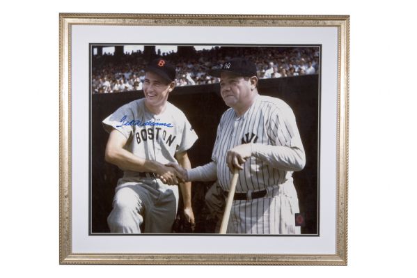 Babe Ruth with Ted Williams 26 x 30 Photo - Signed by Williams 