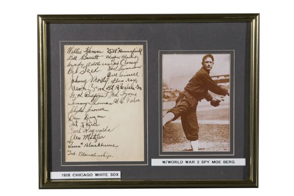 1928 Chicago White Sox Team Signed Sheet 