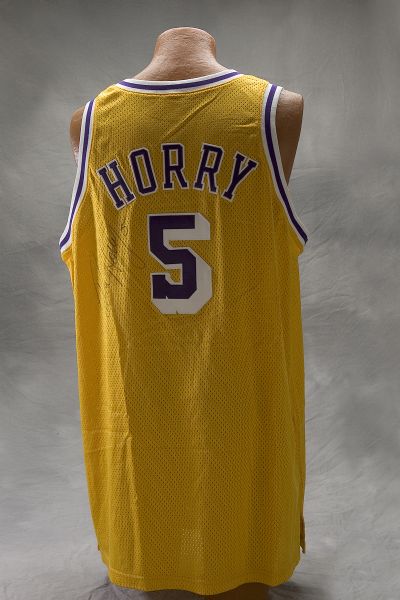 1998-99 Robert Horry Signed Game Worn LA Lakers Game Jersey 