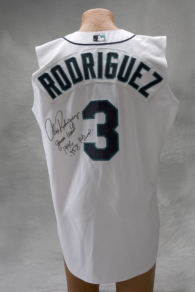 1998 Alex Rodriguez alternate Game Worn Jersey - Autographed 