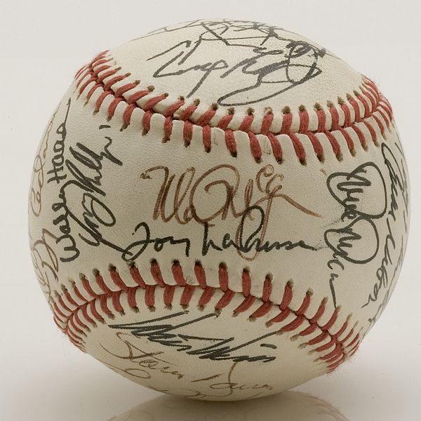 1988 Oakland A's Team Signed Ball w/ McGwire 
