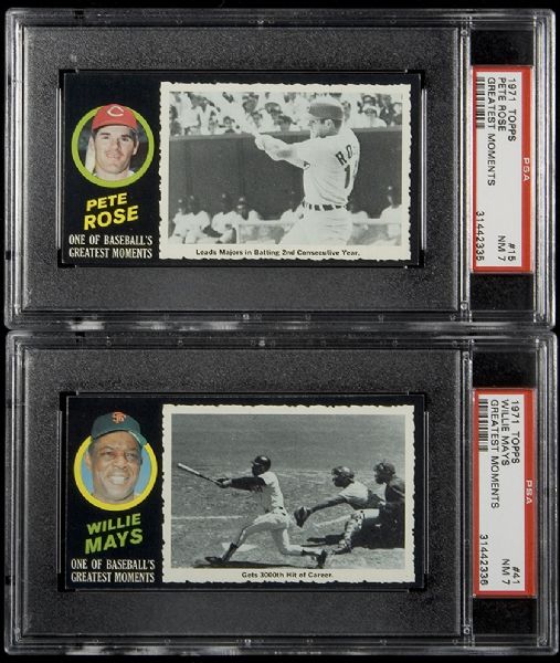 1971 Topps Baseball Greatest Moments Complete Set of 55  