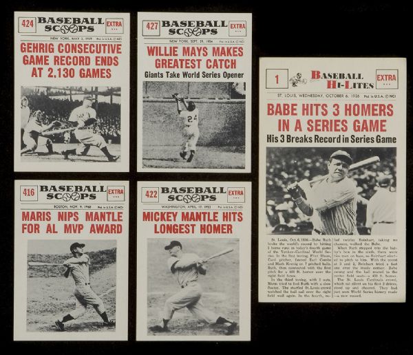 1960 Nu-Card BB Hi-Lites (72) & 1961 Nu-Card Baseball Scoop (80) Complete Sets  