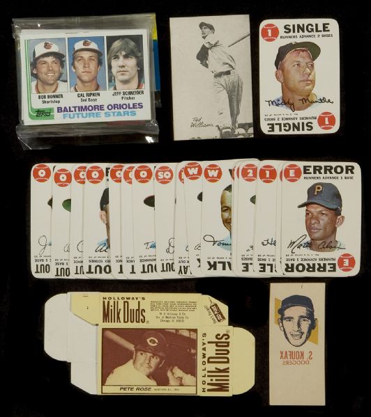 Post War Hall of Fame Card Assortment including Mantle, Mays, Aaron, Koufax & Williams 