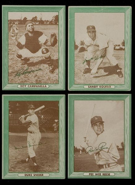 1958 Bell Brand Dodgers Complete Set of 10 