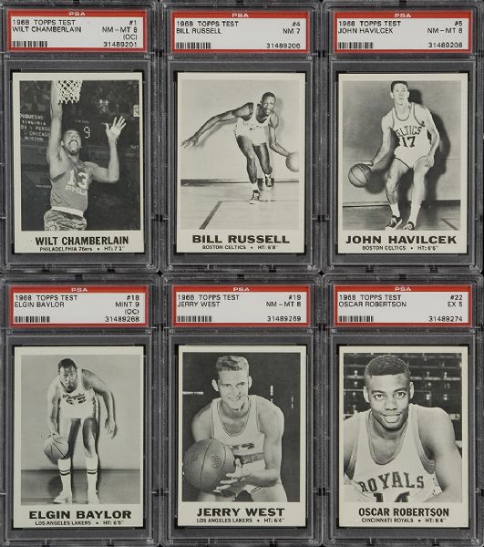 1968 Topps Test Basketball Complete Set of 22 - All PSA Graded  