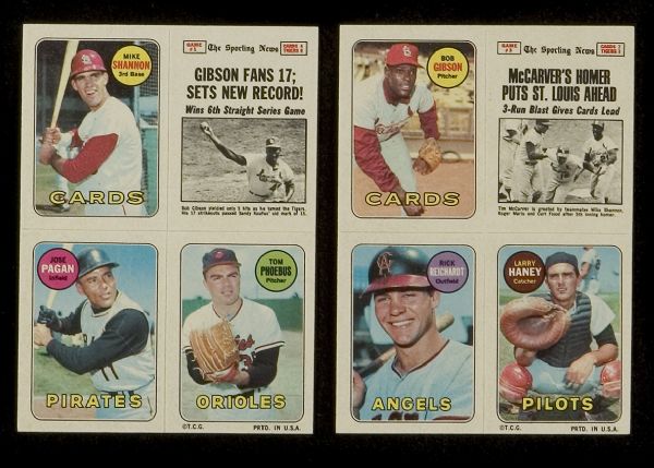 1969 Topps Baseball 4-On-1 Mini Sticker Near Set (21/25) 