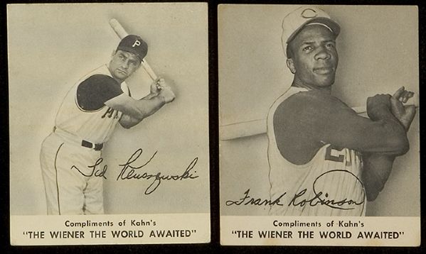 1959 Kahn's Wieners Baseball Group of 20 including Robinson