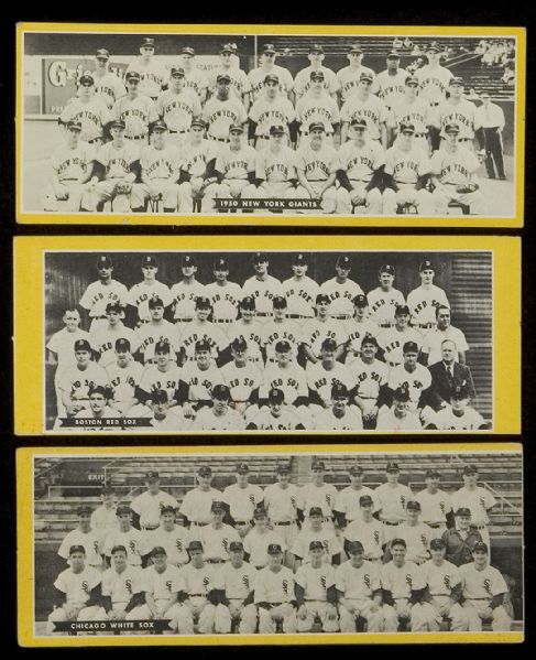 1951 Topps Team Card Lot of 9  
