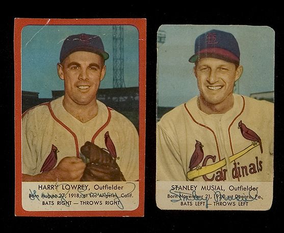 1953 Hunter Wieners Cardinals Partial Set (16/26) including Musial 