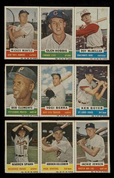 1960 Bazooka Baseball Near Set (30/36) in Full Panels  