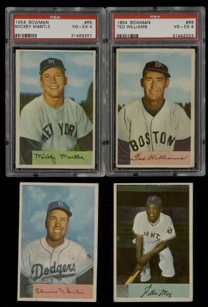 1954 Bowman Baseball Complete Set of 224 Plus Ted Williams Variation  