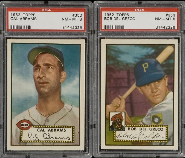 1952 Topps High Number PSA Graded Group of 9   