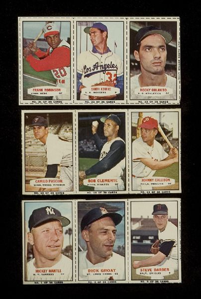 1964 Bazooka Baseball Near Set (33/36) in Full Panels  