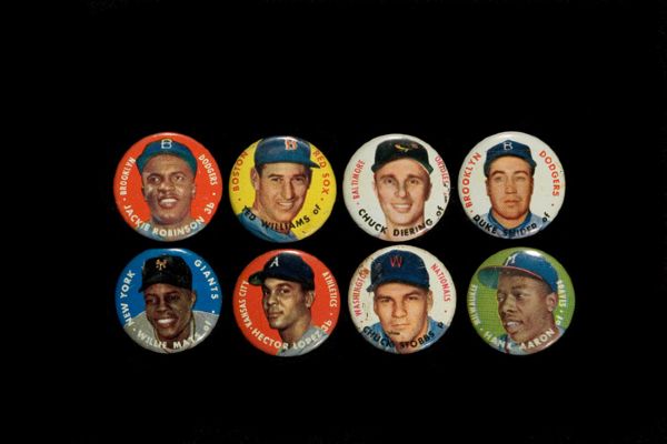 1956 Topps Baseball Pins Complete Set of 60  
