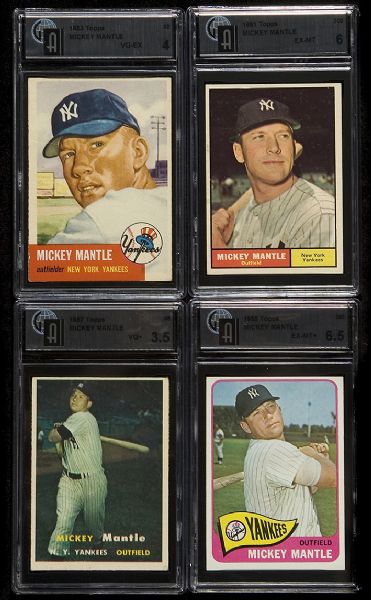 Mickey Mantle Card Collection (Mostly GAI Graded)  