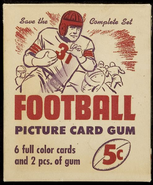 1950 Bowman Football Empty 5 Cent Display Box  