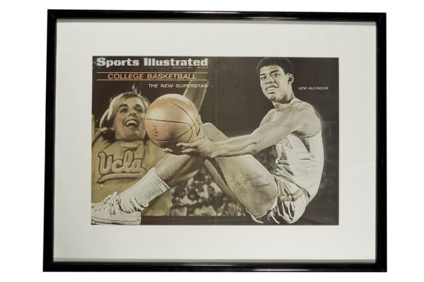 Lew Alcindor Autographed Sports Illustrated Cover - Framed  