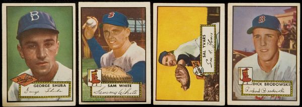 1952 Topps Baseball Lot of 15 Different High Numbers  