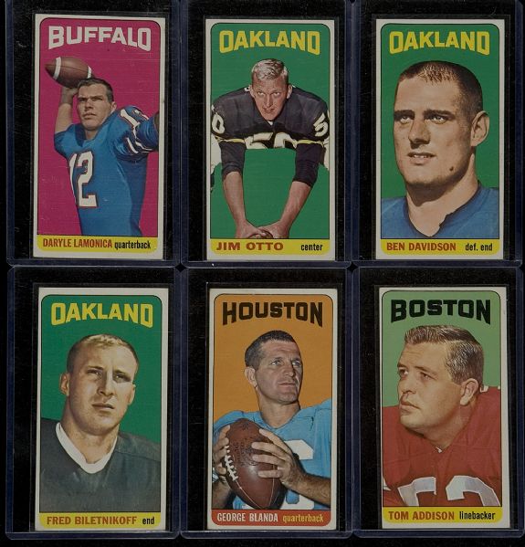 1965 Topps Football Partial Set 120/175 + 29 Duplicates