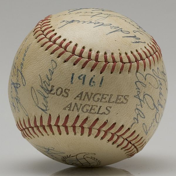 1961 (First Year) Los Angeles Angels Team Signed Baseball  