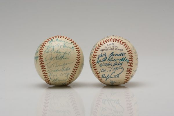 Pair of 1957 Kansas City Athletics Team Signed Baseballs  