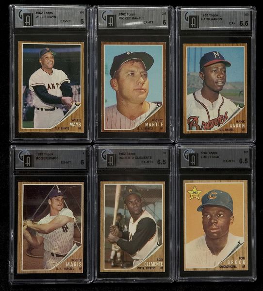 1962 Topps Baseball Complete Set of 598 plus 10 variations  