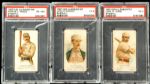 1887 N28 ALLEN & GINTER PSA GRADED LOT OF 3 HALL OF FAMERS - ANSON, CLARKSON AND WARD