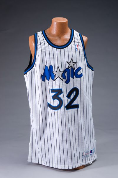 Shaquille ONeal 1992-93 Orlando Magic Game Worn ROOKIE Home Jersey 