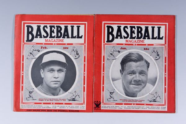  1930s "Baseball Magazine" Collection (51) Including Ruth Foxx Stengel and Dean Covers