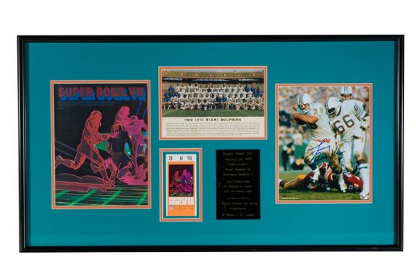 1972 Miami Dolphins Super Bowl VII Champions Display 