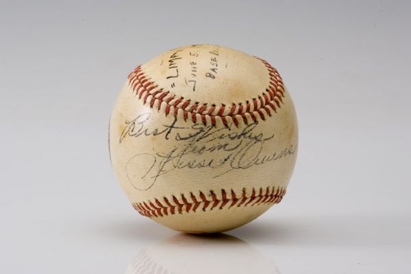 Jesse Owens Single Signed Baseball 