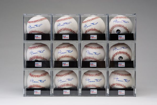 Hoard of (123) PSA/DNA Graded MINT Willie Mays Single Signed Baseballs - Including (66) GEM MINT 10s 