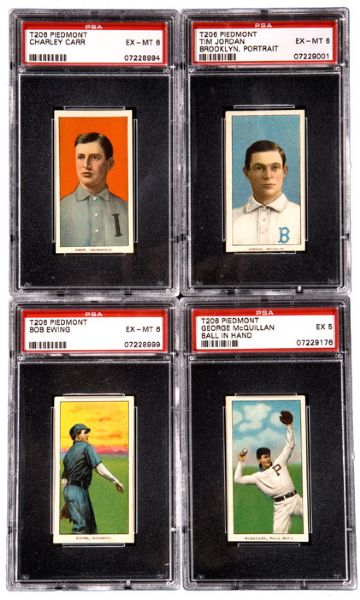 1909-11 T206 PSA GRADED LOT OF 7 INCLUDING EVERS (PORTRAIT)