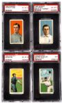 1909-11 T206 PSA GRADED LOT OF 7 INCLUDING EVERS (PORTRAIT)