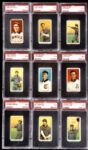 1909-11 T206 EX PSA 5 GRADED LOT OF 13 SOUTHERN LEAGUERS