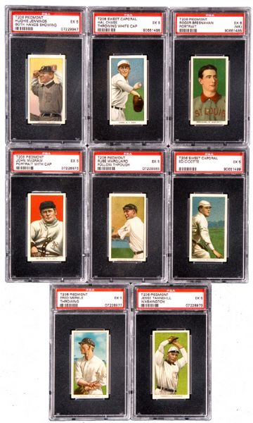 1909-11 T206 EX PSA 5 GRADED LOT OF 30 DIFFERENT