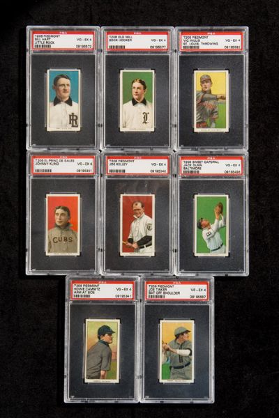 1909-11 T206 VG-EX PSA 4 GRADED LOT OF 24 DIFFERENT WITH 3 HALL OF FAMERS