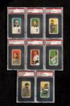 1909-11 T206 VG-EX PSA 4 GRADED LOT OF 24 DIFFERENT WITH 3 HALL OF FAMERS