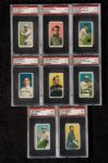 1909-11 T206 EX PSA 5 GRADED LOT OF 20 DIFFERENT AMERICAN LEAGUERS INCLUDING CHASE (2)