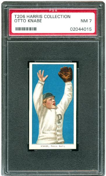 1909-11 T206 HARRIS COLLECTION OTTO KNABE PSA 7 NM