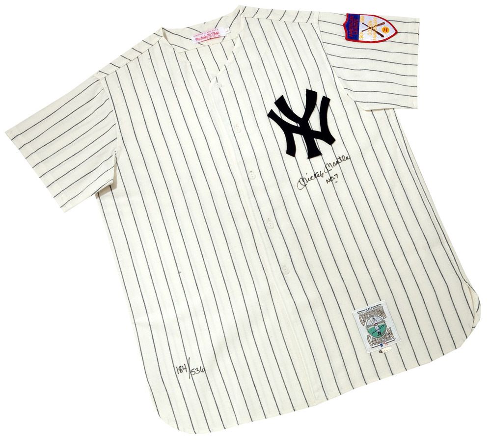 Lot Detail - MICKEY MANTLE UDA AUTOGRAPHED LIMITED EDITION (#184/536)  ROOKIE REPLICA JERSEY