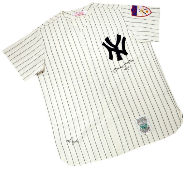 MICKEY MANTLE UDA AUTOGRAPHED LIMITED EDITION (#184/536) ROOKIE REPLICA JERSEY