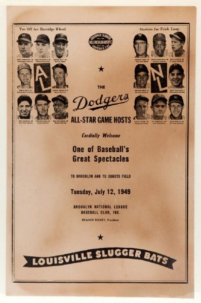 1949 DODGERS ALL-STAR GAME HOSTS WINDOW DISPLAY AD