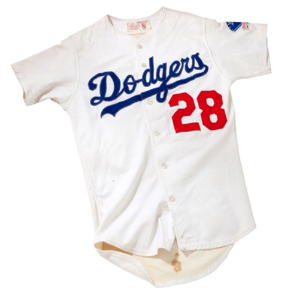 1983 PEDRO GUERRERO LOS ANGELES DODGERS GAME WORN HOME JERSEY (MEARS A10)